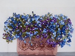 Broderad lobelia med sidenband