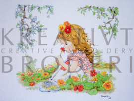 Sarah Kay - Juliet in the field of Nasturtiums 