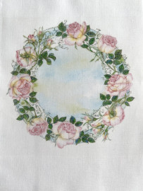  Red Rose Wreath - Tryckt Motiv A5 